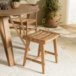 Macabane - sixtine - tabouret assise en tissage d'abaca naturel