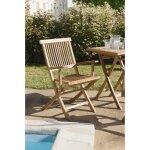 Macabane - fun - ensemble de 2 fauteuils de jardin java en bois teck