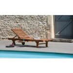 Macabane - maeva - bain de soleil en bois teck huil