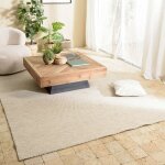 Macabane - quentin - tapis rect. 160x230cm laine tisse couleur blanc / marron chin