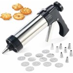 Machine a churros appareil a churros seringue patisserie inox professionnelle presse a biscuit pistolet ...