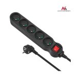 Maclean mce184 rallonge electrique band barrette d'alimentation 5 prises (3 m)