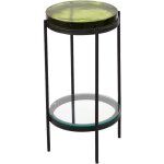 Made in meubles - bout de canapé plateau en verre vert lise Made in meubles - bout de canapé plateau en verre vert lise