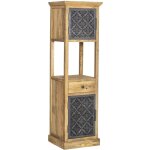 Made in meubles - colonne en bois de manguier 2 portes sahara Made in meubles - colonne en bois de manguier 2 portes sahara