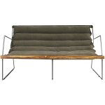 Made in meubles - fauteuil assise suspendue kaki 2 places rosalie