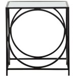 Made in meubles - table basse carr�e en m�tal noir z�lie