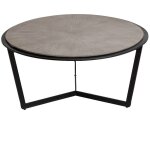 Made in meubles - table basse ronde en bois et métal céleste Made in meubles - table basse ronde en bois et métal céleste