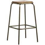 Made in meubles - tabouret de bar écolier métal et bois 69 cm marcus Made in meubles - tabouret de bar écolier métal et bois 69 cm marcus