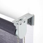 Madecostore - lot de 2 de 2 querres de fixations murales fixes avec dport pour store - gris