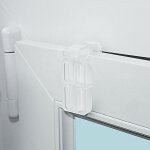 Madecostore - lot de 3 de fixations sans percer � serrer en pvc pour store sur fen�tre avec joint - transparen ...