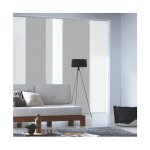 Madecostore - panneau japonais tamisant loft 45cm - gris - l45 x h260cm