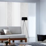 Madecostore - panneau japonais tamisant  motif arbre - blanc - l60 x h300cm