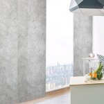 Madecostore - panneau japonais tamisant motif frost - gris - l60 x h300cm