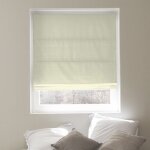 Store bateau tamisant uni - ecru - l75 x h175cm