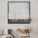 Madecostore - store bateau voile structuré - blanc - l120 x h180cm Madecostore - store bateau voile structuré - blanc - l120 x h180cm