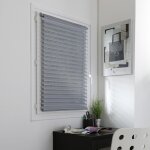 Madecostore - store enrouleur jour nuit duo voile sans percer - gris - l96 x h190cm