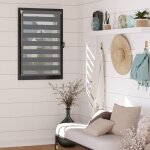 Madecostore - store enrouleur jour nuit pr�t - � - poser sans percer h190cm - gris anthracite - l45 x ...