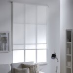 Madecostore - store enrouleur tamisant e - roll motoris� - blanc - l84 x h250cm