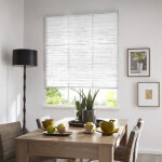 Madecostore - store enrouleur tamisant effet wood - gamme must - blanc - l74 x h190cm