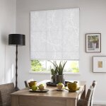 Madecostore - store enrouleur tamisant motif arbre - gamme must - blanc - l94 x h250cm