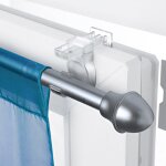 Madecostore - de supports � serrer transparents pour tringle � rideau et vitrage - transparent - transparent ...