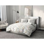 Home linge passion - parure de couette 3 pieces coton 57 fils beige 240x260 cm - mademoiselle