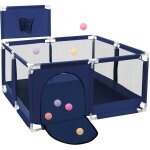 Insma - parc d'enfant cloture de jeu 128 x 66cm bleu noel jmax