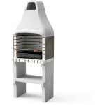 Movelar - barbecue pr�fabriqu� � bois et charbon en b�ton r�fractaire mod�le new iberia plus xl (gris, ...