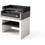 Maestro ferretero - tuozi - barbecue fixe pour bois et charbon modèle kitaway grill (gris / blanc - 84 ... Maestro ferretero - tuozi - barbecue fixe pour bois et charbon modèle kitaway grill (gris / blanc - 84 ...