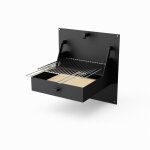 Maestro ferretero - tuozi - barbecue mural fixe pour bois et charbon mod�le pared ibbq (noir - 58, 5 ...