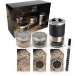 Maestro moulin � poivre noir avec 3 r�servoirs interchangeables