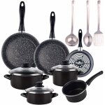 Batterie de cuisine magefesa 10 pices : 1 casserole 16 cm, 2 casseroles 16 cm et 20 cm avec couvercle ...