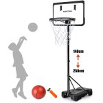 Magicfox - panier de basket sur pied - hauteur r�glable 1, 48m � 2, 5m avec filet et ballon, portable ...