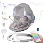 Magicfox - transat bébé balancelle bébé Électrique 3 en 1 - gris - avec télécommande, table à manger, ... Magicfox - transat bébé balancelle bébé Électrique 3 en 1 - gris - avec télécommande, table à manger, ...