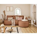 Lisa design - mahina - canap� d'angle droit - 4 places - convertible avec coffre - en tissu bouclette ...