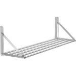 Mahlzeit �tag�re murale en acier inoxydable, 120 x 30 cm, argent�, �tag�re flottante pliable au design ...