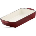 Plat à four en fonte rectangulaire 3, 8 litres dark cherry conformité à l'induction, 2 poignées inclues ... Plat à four en fonte rectangulaire 3, 8 litres dark cherry conformité à l'induction, 2 poignées inclues ...