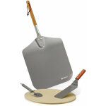 Mahlzeit set de 4 pi�ces pour pizza pierre � pizza avec pelle, coupe - pizza et spatule