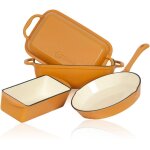 Mahlzeit set en fonte émaillée 3 pièces Ø 24 cm, 1, 6 litre, 4, 8 litres sunny orange, casseroles Mahlzeit set en fonte émaillée 3 pièces Ø 24 cm, 1, 6 litre, 4, 8 litres sunny orange, casseroles