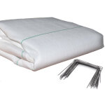 Maillestore - kit : toile de paillage 130g / m� blanche + agrafes 130g / m� 2. 10m x 100m blanc