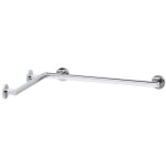 Main courante de douche / baignoire plan care 797 / 797 mm aluminium anodis argent keuco