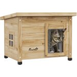 Maison pour chat niche extrieure en bois pr - huil