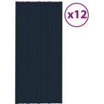Maison chic - lot de 12 panneaux de toiture plaque panneau et lame de bardage acier galvanis anthracite ...