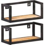 Maison chic - lot de 2 Étagères murales armoire murale meuble Étagère 40 cm bois de manguier brut 15361 ... Maison chic - lot de 2 Étagères murales armoire murale meuble Étagère 40 cm bois de manguier brut 15361 ...
