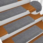 Maison chic - lot de 5 tapis d'escalier tapis de marche marchette escalier gris 65x25 cm aiguillet� 60432 ...