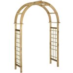 Maison chic - arche de jardin arche avec treillis bois de pin vert imprégné 89872 Maison chic - arche de jardin arche avec treillis bois de pin vert imprégné 89872