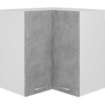 Armoire d'angle suspendue armoire de cuisine meuble haut cuisine gris b�ton 57x57x60 cm agglom�r� 97631 ...