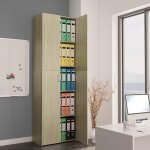 Maison chic - armoire de bureau armoire de rangement caisson de rangement ch�ne sonoma 60x32x190 cm agglom�r� ...