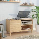 Maison chic - armoire  disques meuble de rangement bibliothque chne sonoma 84, 5x38x48 cm bois d'ingnierie ...