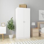 Maison chic - armoire de rangement garde - robe armoire de chambre blanc 80x52x180 cm agglom�r� 54262 ...